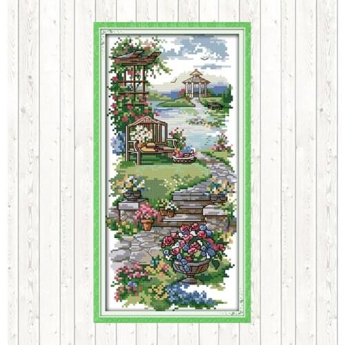 Chinese Cross Stitch Fabric for Embroidery Kit 14CT 11CT Printed Canvas DMC DIY Hand Crafts Counted Cross Stitch Needlework Sets