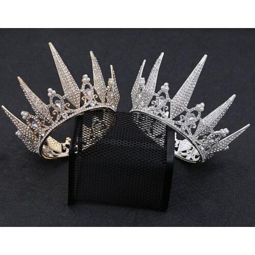 Bridal Crown jewelry wedding dress Hair accessories Queen tiara cake baking decorative childrens round Diadem