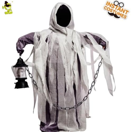 Ghost Costume for Halloween Cosplay Party Costumes for Children Halloween Ghost Hooded Robe for Kids Gift