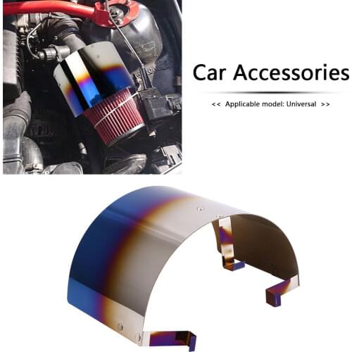 Car Cold Air Intake Filter Cover Stainless Steel Heat Shield for Cone Filters Sport Air Filter Cover Heat Shield