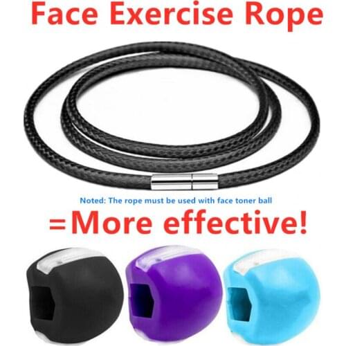 HOT NEW Jaw Exercise Rope Facial Toner and Exerciser Auxiliary Rope Jaw Trainer Ball Auxiliary Rope Portable Fitness Tool