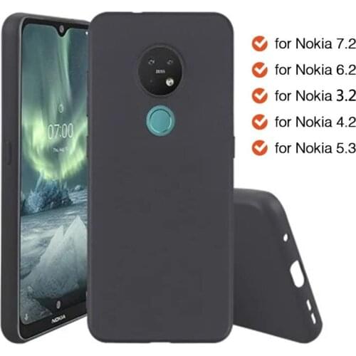 Matte Phone Case For Nokia 7.2 6.2 4.2 3.2 5.3 TPU Silicon Fitted Bumper Soft Case for Nokia 5.3 2.3 4.2 6.2 7.2 Cover