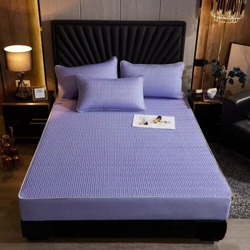 Fashion Silky Nano Latex Cool Bed Mattress Cover Summer Bed Sheet Pillowcase Children Summer Sleeping Bed Mat Set for Adults