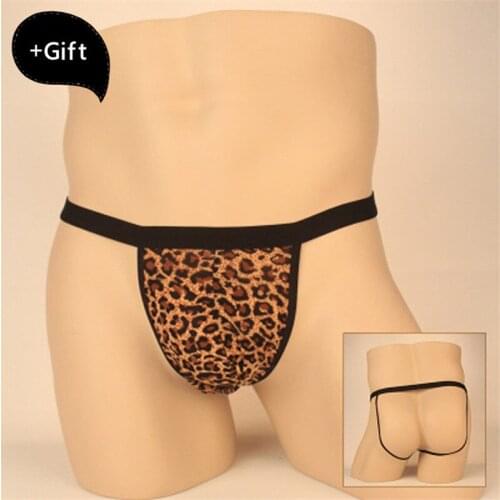 Men Panties G-string Thong Sexy Panties Hollow Leopard Temptation Erotic Soft Underwear Panties For Men Couple Sexy Panties