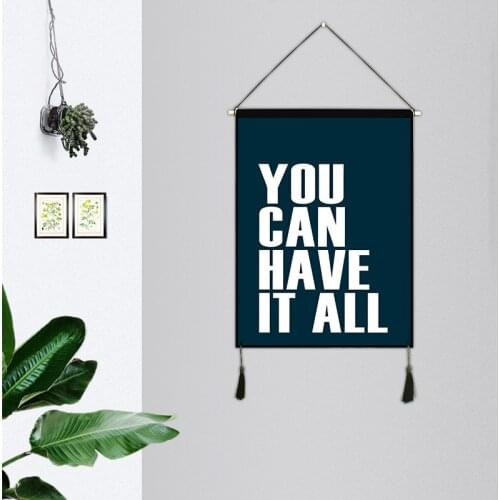 Letters Printing Wall Hang Textile Tapestry Home Decorative Painting Warm House Gift