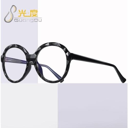 New Style Anti-Blue Women Vintage Polarized Glasses Ladies Round Frame TR Computer Glasses Classic Brand CP Flat Mirror Glasses