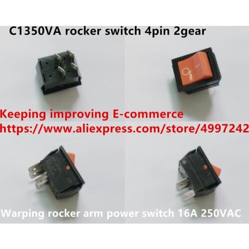 Original new 100% C1350VA rocker switch 4pin 2gear warping rocker arm power switch 16A 250VAC