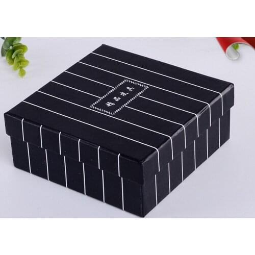 Gift Items Jewelry Balck Custom Logo Paper Packaging Box,Matte Lamination Black Cardboard Gift Box ---PX10492
