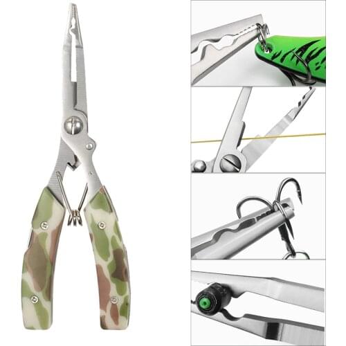 Multifunctional Stainless Steel Luer Pliers Fishing Pliers Fishing Line Pliers Unhooking Pliers Control Fish Fishing Gear Tool