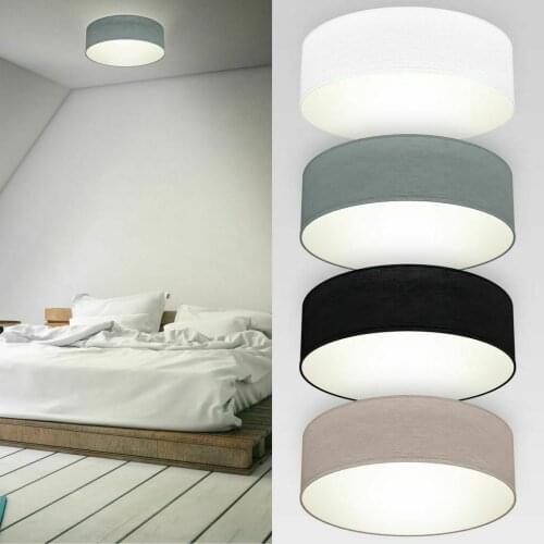 Newly Modern simplicity LED Ceiling Light Round Shape Fabric Textile Shade Ceiling Light for Bathroom Living Room