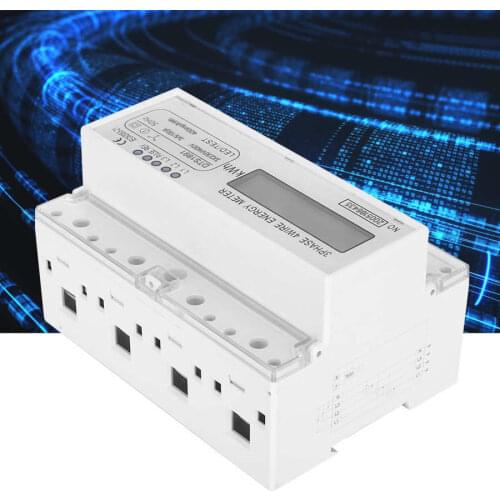 DTS1891 3 Phase Counter Meter 4 Wire 7P LCD Small Portable Lightweight Digital Integrated Circuits Accurate