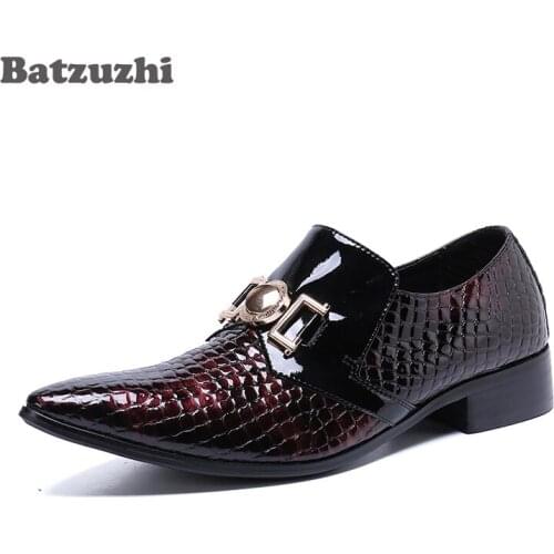 Batzuzhi Genuine Leather Business Shoes Men Dress Shoes Wedding Party Formal Shoes Men Chaussure Homme Male Plus Size 46