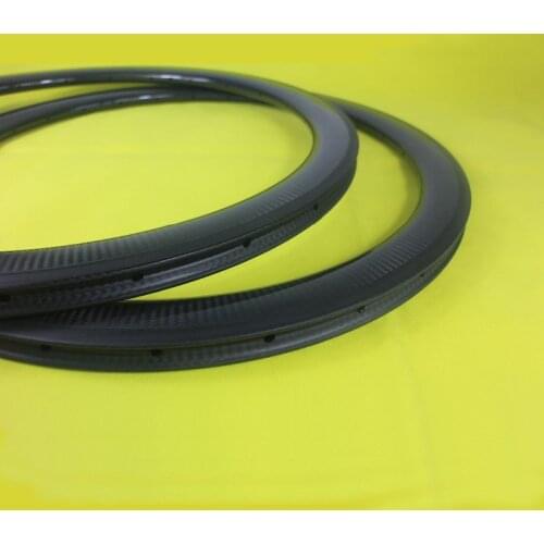 Toray T700 Carbon Fiber 700C 50mm Tubular 20/24H 3K Matte Twill Road Bicycle Carbon Rims Basalt Braking Bicycle Wheel Rims