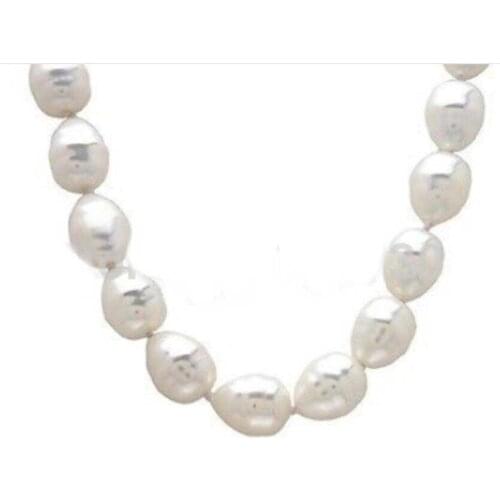 Fine Jewelry A++ white color shell pearl baroque earring & necklace luxurious set wholesale