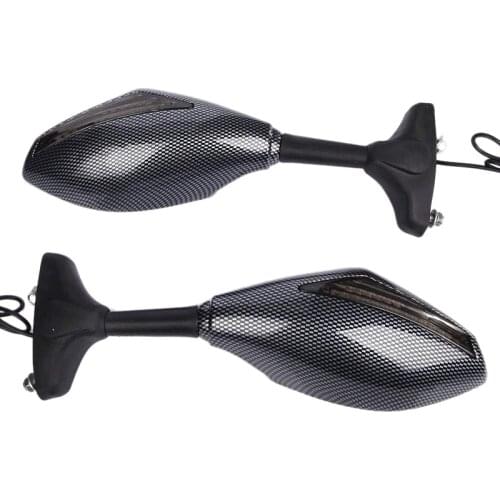 Motorcycle Rearview Mirrors LED Turn Signal Light Side Marker for YAMAHA Honda CBF CBR600F