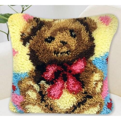 Animal Pattern Latch Hook Kits Pillow Making Kits For Beginners Adults Handicraft Lovers