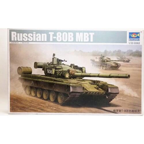 1/35 Russian T-80B Main Battle Tank Military Assemble Vehicle Model Toy Trumpeter Boy Gift