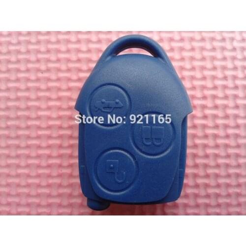 1Pcs Of New Replacement Key Shell For Ford 3 Buttons Remote Fob Case Blank Blue No Logo Car Accessories Auto Parts Cheaper Price