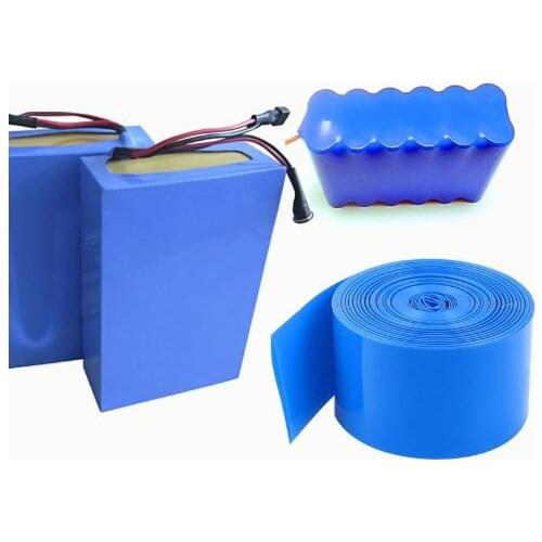 2M PVC heat shrink tube 14 different specifications 18650 battery shrink sleeve Insulation casing Heat shrink blue