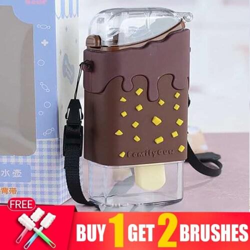 306ml Water-bottle Straw Drinkware Cute Reusable Single Items Bottled Water Bottles Square BPA Free Children Drinking Straw Cups