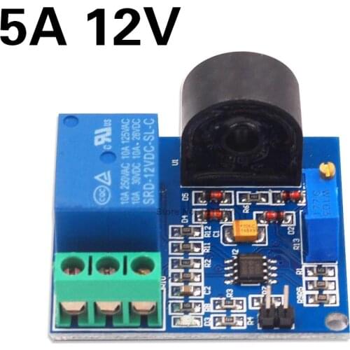 5A Overcurrent Protection Sensor Module AC Current Sensor 12V Relay for Arduino