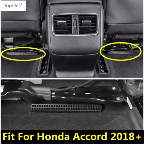 Lapetus Accessories Fit For Honda Accord 2018 2019 2020 Heat Floor AC Air Conditioner Duct Vent Outlet Grille Molding Cover Trim