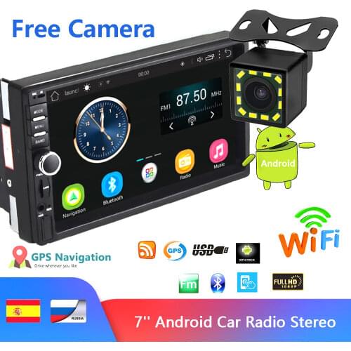 2 Din Android 8.1 Car Radio Stereo GPS Navigation Bluetooth USB SD 2 Din Touch Car Multimedia Player Audio Player Autoradio