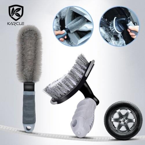Car Vehicle Motorcycle Wheel&Tire Brush Kit Rim Detailing Brush Cleaner Cleaning Tool Vehicle Body Surface Wheel Scrub Cleaner