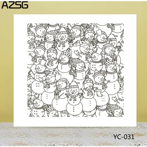 AZSG Snowman Background Clear Stamps/Seals For DIY Scrapbooking/Card Making/Album Decorative Silicone Stamp Crafts