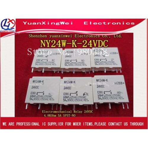 Free shipping 50pcs/lot NY24W-K 24VDC NY24W-K DC24V 4PIN 5A Best quality