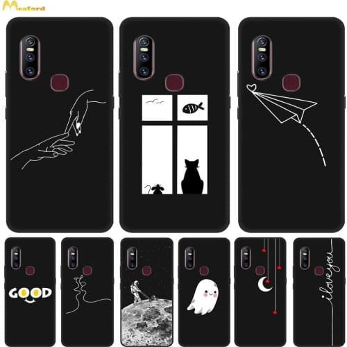 For VIVO 1818 V15 Pro Cases Silicone Cover Coques Vivo 1819 V15 Phone Case V 15 PRO 2019 Black TPU Print Queen Deer Good Fundas