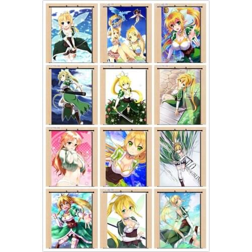 Coscase Japanese Anime Sword Art Online II SAO Decorative Pictures Kirigaya Suguha Home Decor Wall Scroll Poster
