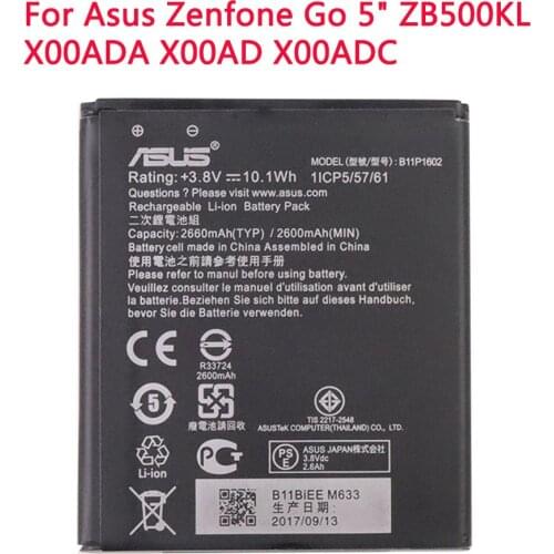 For ASUS B11P1602 2600mAh NEW Battery For Asus Zenfone Go 5" ZB500KL X00ADA X00AD X00ADC CellPhone Battery