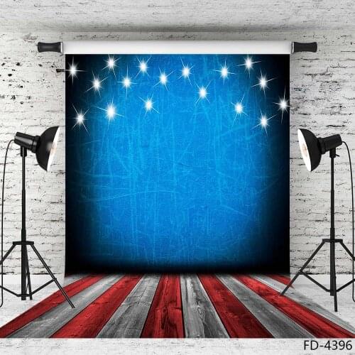 Glitter Star Blue Wall Scenery Stripe Wood Board Floor Backdrops Baby Portrait Toy Doll Photography Background Photo Studio Prop