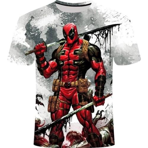 American animation Deadpool Shirt Tee 3D printing T-shirt mens and womens shirt short-sleeved casual t-shirt S-6XL