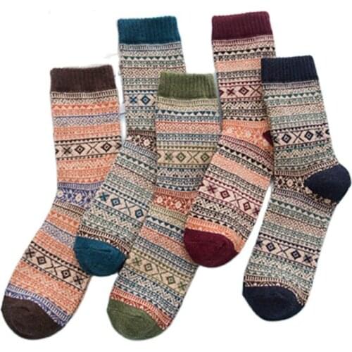 Nest Female Winter Wool Cashmeer Socks Women Keep Warm Free Size Cute Thick Socks Short Christmas Socks