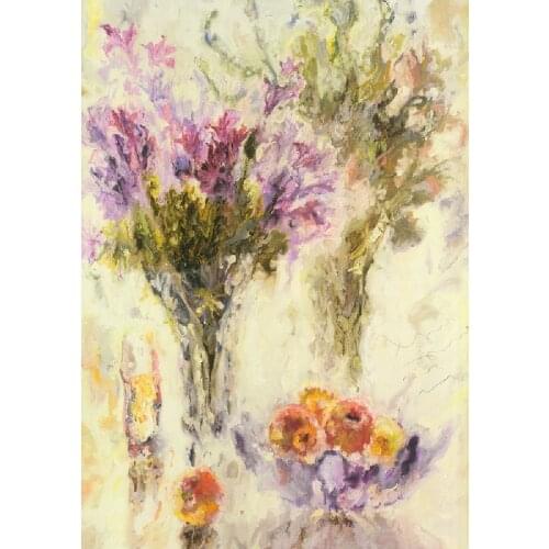 Beautiful flower large HD canvas print painting impressionist oil painting artwork,wall art picture for living room