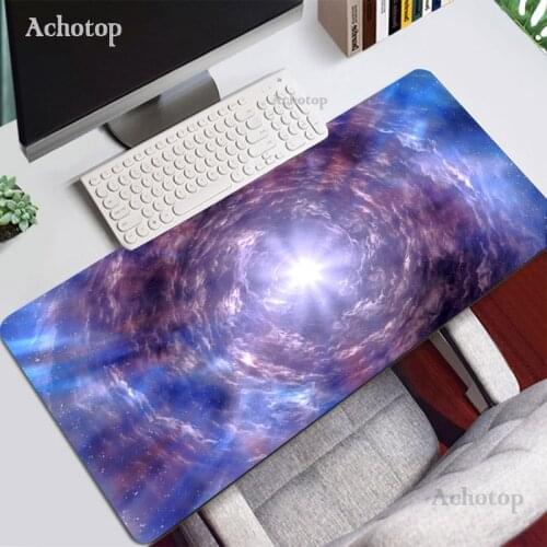 Blue Purple Cloud Space Beautiful Computer Desk Mouse Mat Gaming Mousepad Speed Anti-Slip Rubber Mousepad Gamer Pad for CS GO