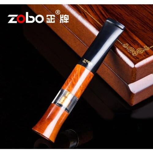 Luxury Briar Wood Dual Filter Cigarette Accessory Cleanable Reusable Smoke Filter Mouthpiece For Smoking Cigarette Holder box