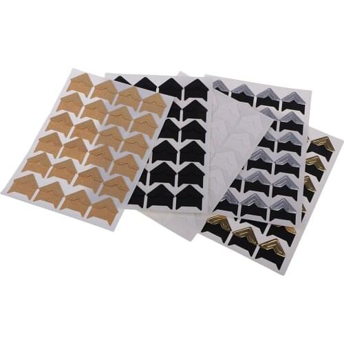 5 Sheets Self Adhesive Photo Album Scrapbook Corner Protector Decorative Stickers #1