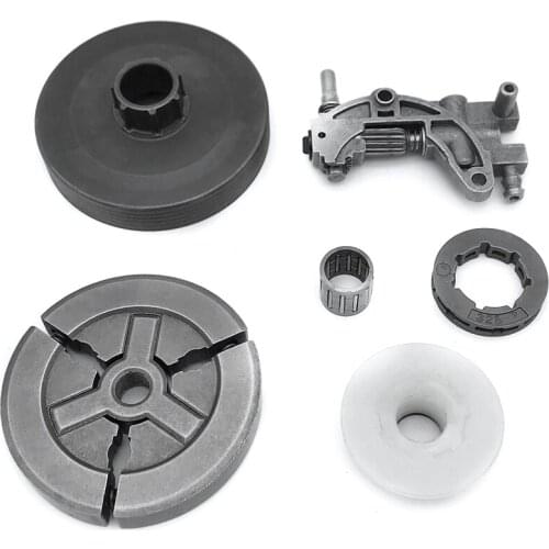 SHGO HOT-Clutch Sprocket Rim Drum for Chinese 4500 5200 5800 45Cc 52Cc 58Cc Oil Pump Worm Gear Bearing Kit Chainsaw