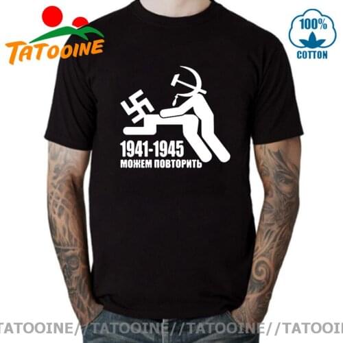 Tatooine Soviet Union CCCP Mens Fashion Shirt Funny 1941-1945 Russian We Can Repeat Print T-shirt Men Summer USSR Tee Cool Tops