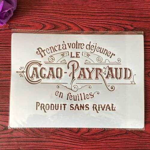 A4 DIY Stencils Wall Painting Scrapbook Coloring Embossing Album Decorative Paper Card Template,wall ice cream cake stencils