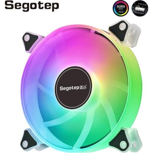 Segotep 120 mm PC Fan Computer Case Fan Cooling Cooler 12V4Pin Adjustable ARGB LED 12V Mute Ventilador RGB Fans Adjust Aura Sync