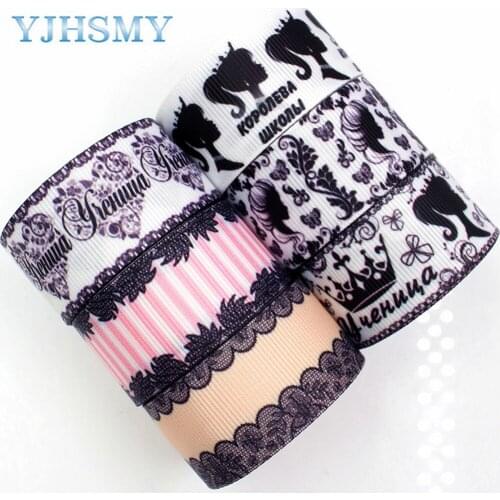YJHSMY H-17522-888,10 yards,25 mm Cartoon Thermal transfer Printed grosgrain Wedding DIY Accessories materials wedding gift wrap