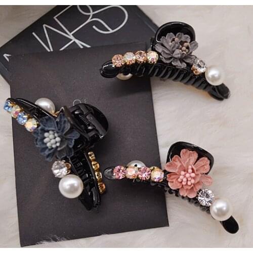 Headwear Colorful Beads Hairpins Rhinestone Hair Clip Shiny Crab Hair Claws For Women Kids Girl Hair Accessories Ornaments