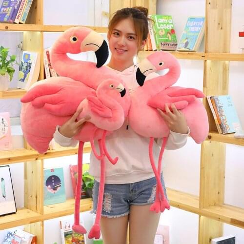 Animals Plush Toys Cute Swan Flamingo Ostrich Doll Stuffed Toys Soft Doll Ballet Crown Baby Kids Appease Toy Gift for Girl MR005