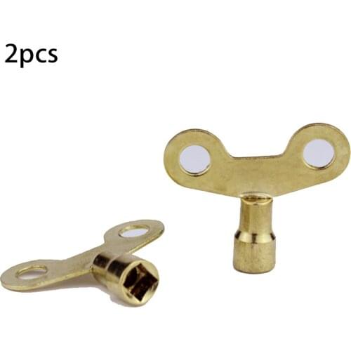 2PCS Faucet Key Radiator Water Tap Plumbing Hole Bleed Bleeding Keys Solid Iron For Venting Air Valve