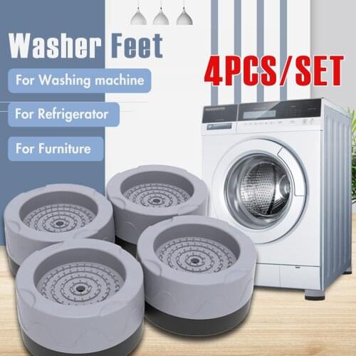4Pcs Anti Vibration Feet Pads Rubber Legs Slipstop Silent Skid Raiser Mat For Washing Machine Support Dampers Stand Accessories