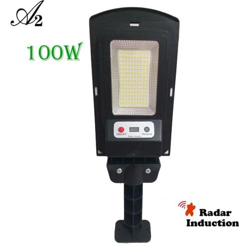 A2 100W LED Solar Lamp Panel Light Street Road Garden Wall Path Bridge Courtyard Wireless Outdoor Waterproof 10 Hours